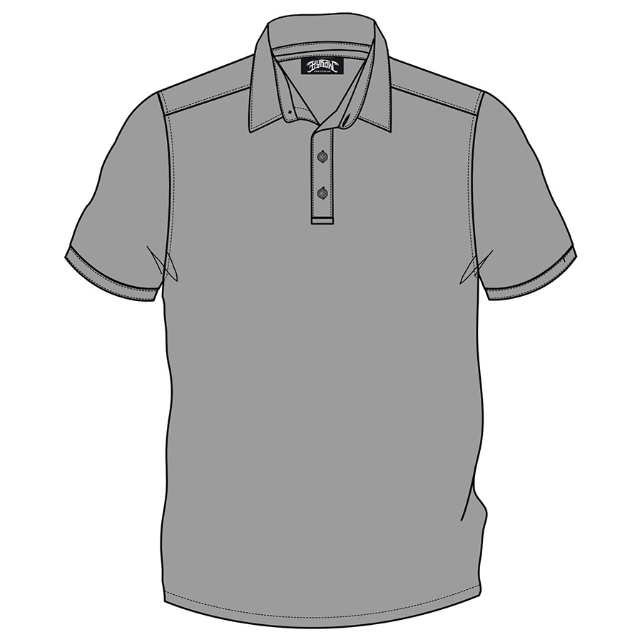 Polo uni gris (L)