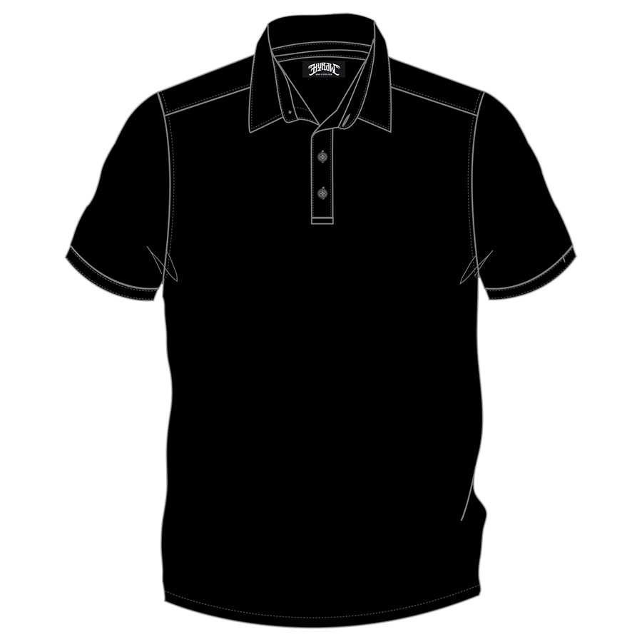 Polo uni noir (3XL)