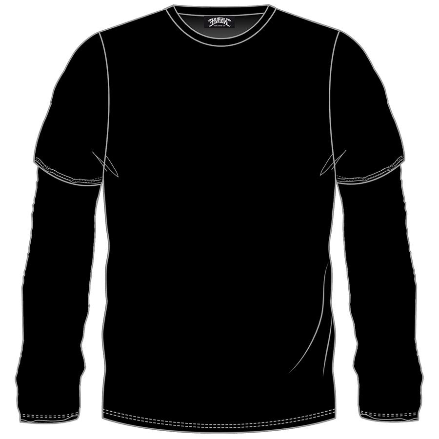 T-shirt LS noir (L)