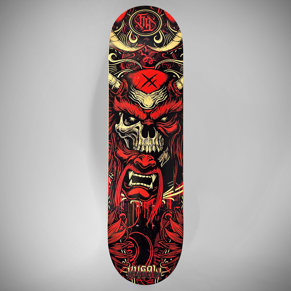 RED PHANTOM deco skateboard